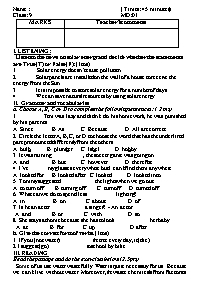 3 Đề kiểm tra một tiết Tiếng anh lớp 9